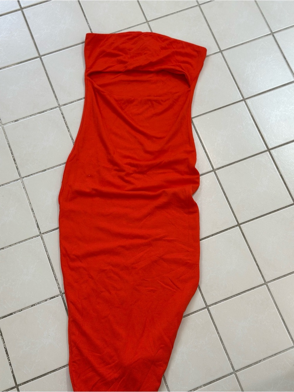 Strapless Red Bodycon Dress - Women's